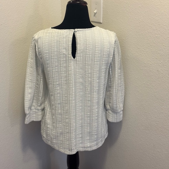2 FOR $20 Express White Lace Puff Sleeve Blouse Top Peasant Boho 3/4 Sleeve M - Picture 5 of 10